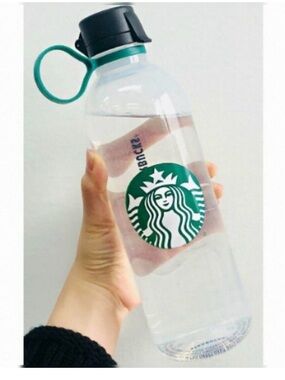 𝅺Starbucks Reusable Clear Water Bottle Plastic 24Fl